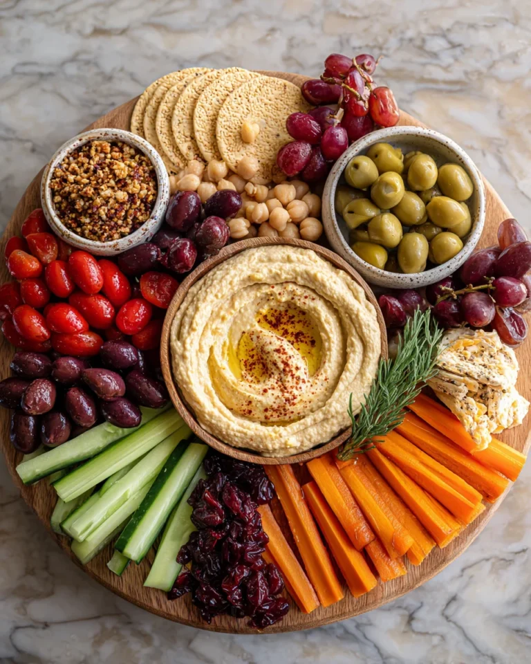 Mediterranean Hummus Platter Board