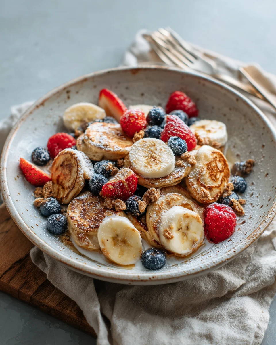 Delicious Mini Pancake Cereal Bowl