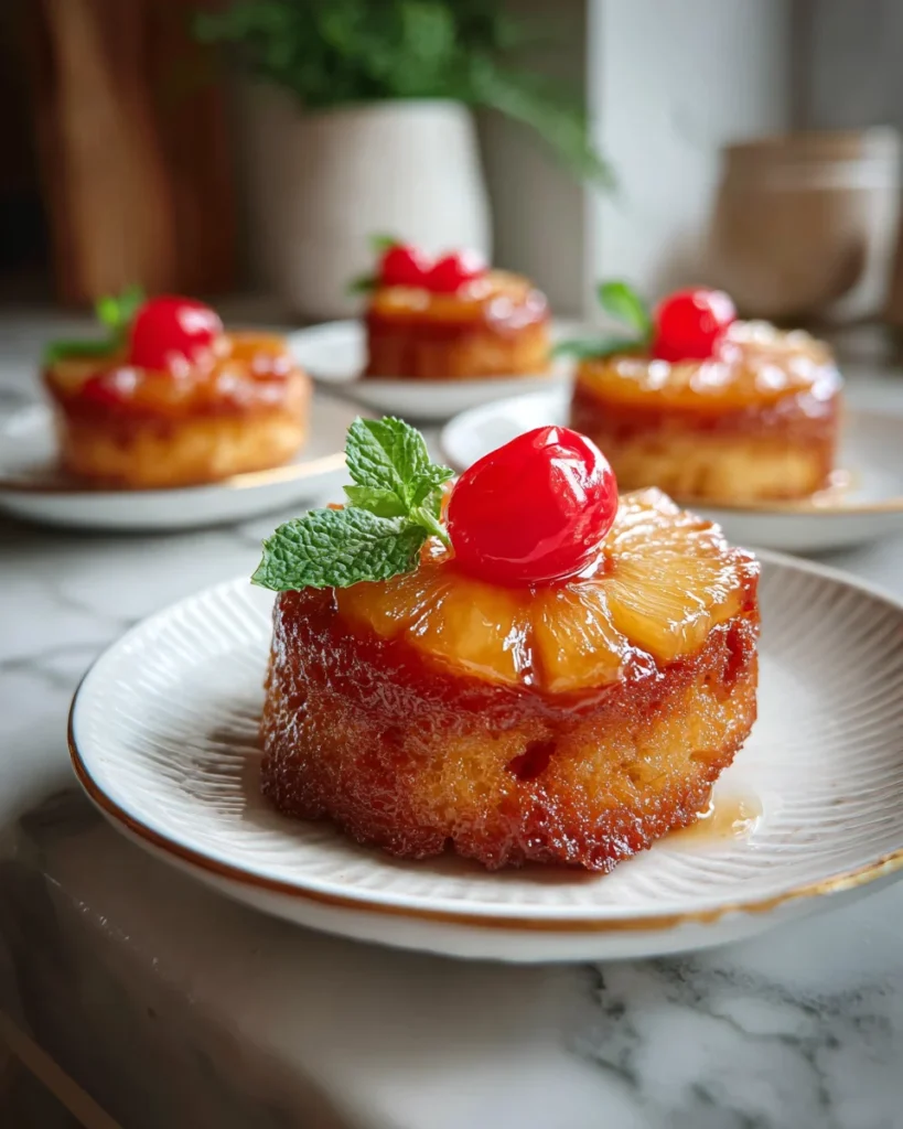 Mini Pineapple Upside Down Cakes