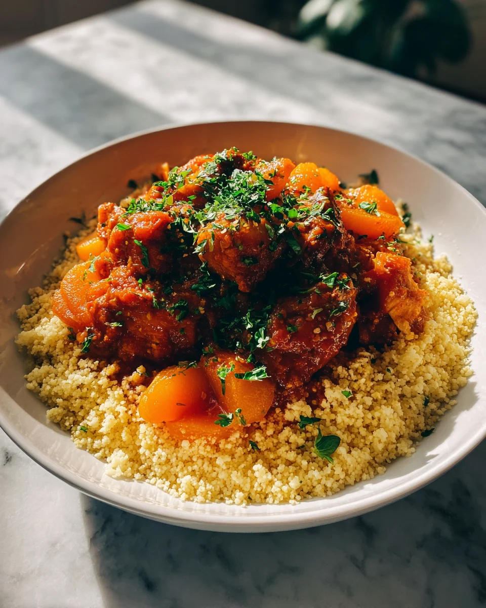 Moroccan Chicken Tagine with Apricots