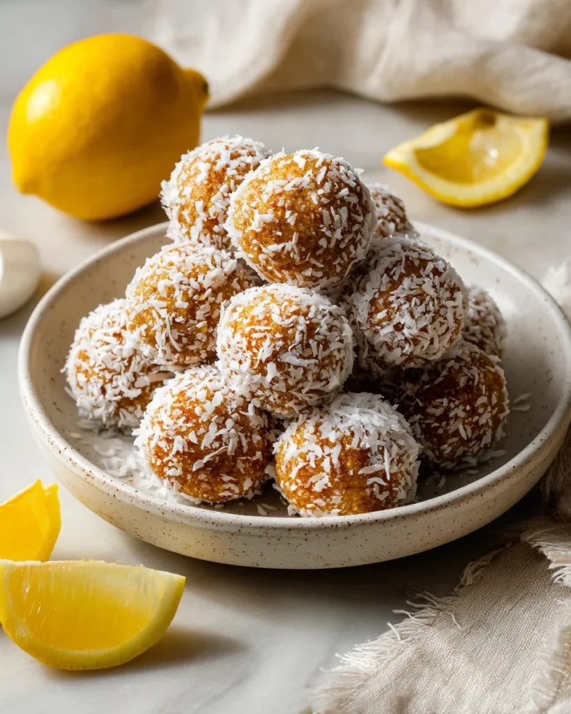 No-Bake Lemon Coconut Energy Balls