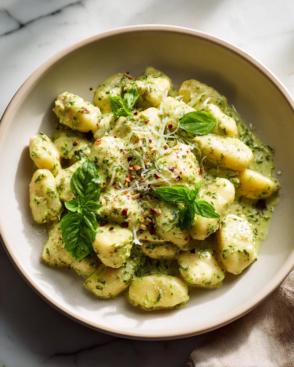 One-Pan Creamy Pesto Chicken Gnocchi