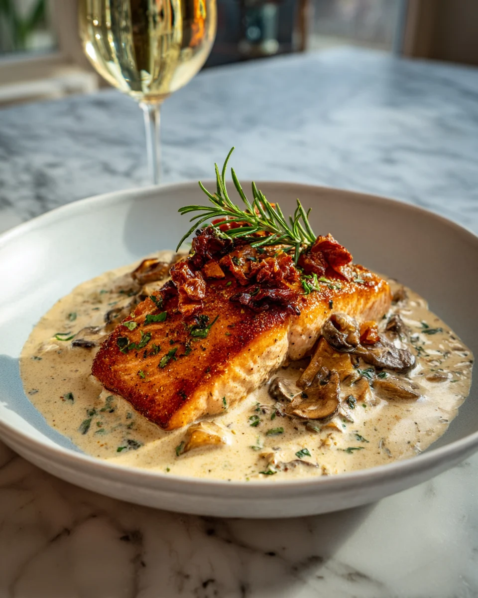 One-Pan Tuscan Salmon with Cream Sauce