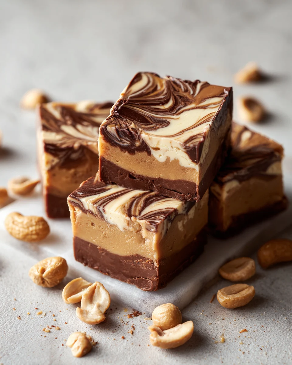 Peanut Butter Chocolate Swirl Fudge