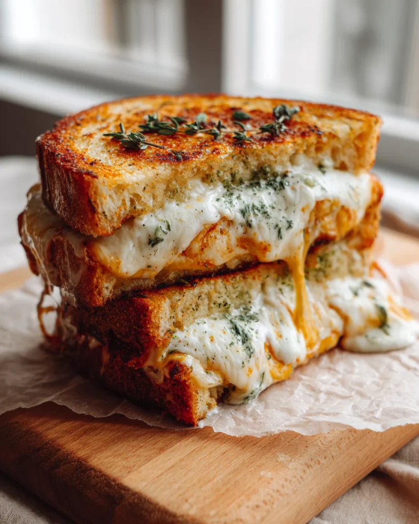 Pizza Grilled Cheese with Ranch