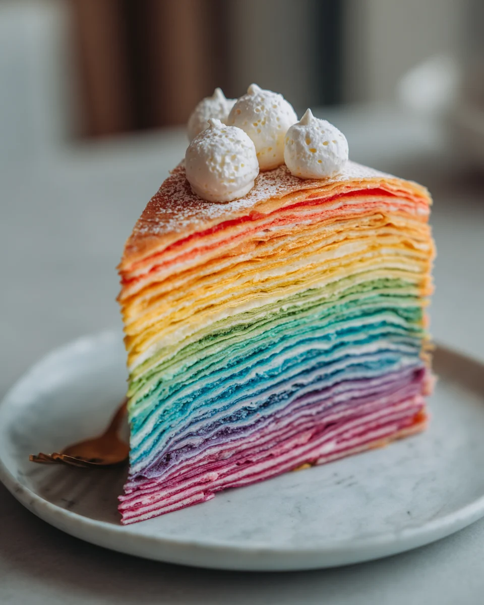 Rainbow Crepe Cake Recipe