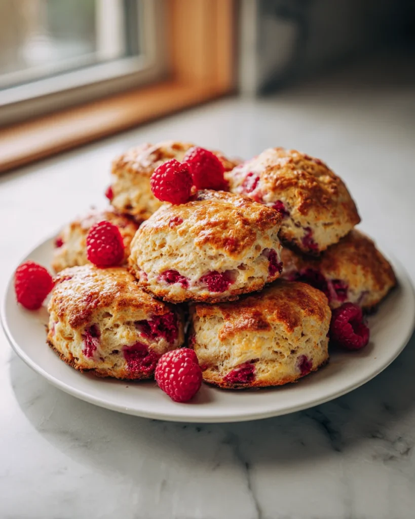 Raspberry White Chocolate Scones