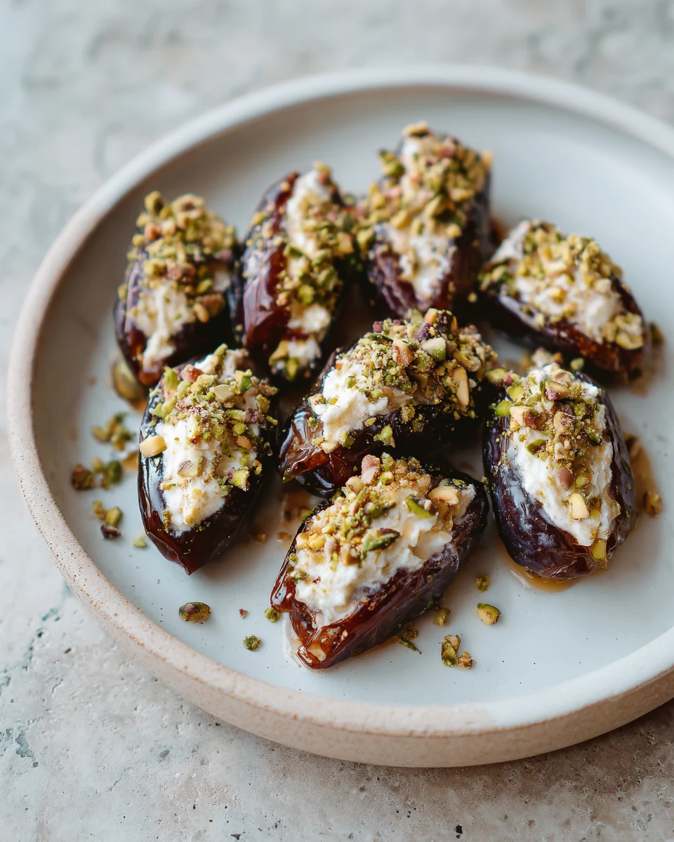 Ricotta Stuffed Dates with Honey Pistachio: A Sweet Delight
