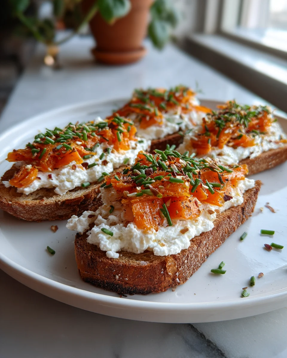 Delicious Roasted Carrot Whipped Feta Toast Recipe