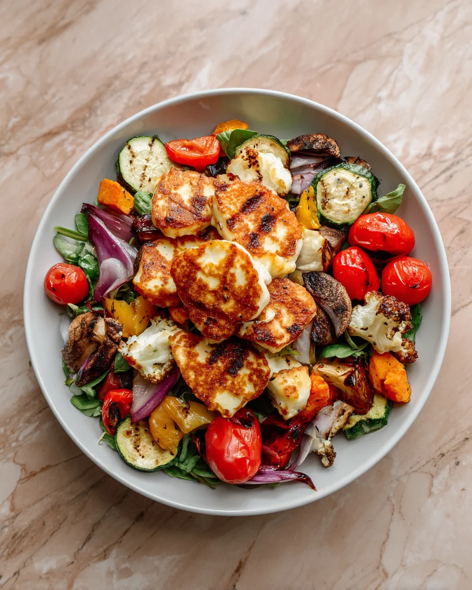 Roasted Vegetable and Halloumi Bowl