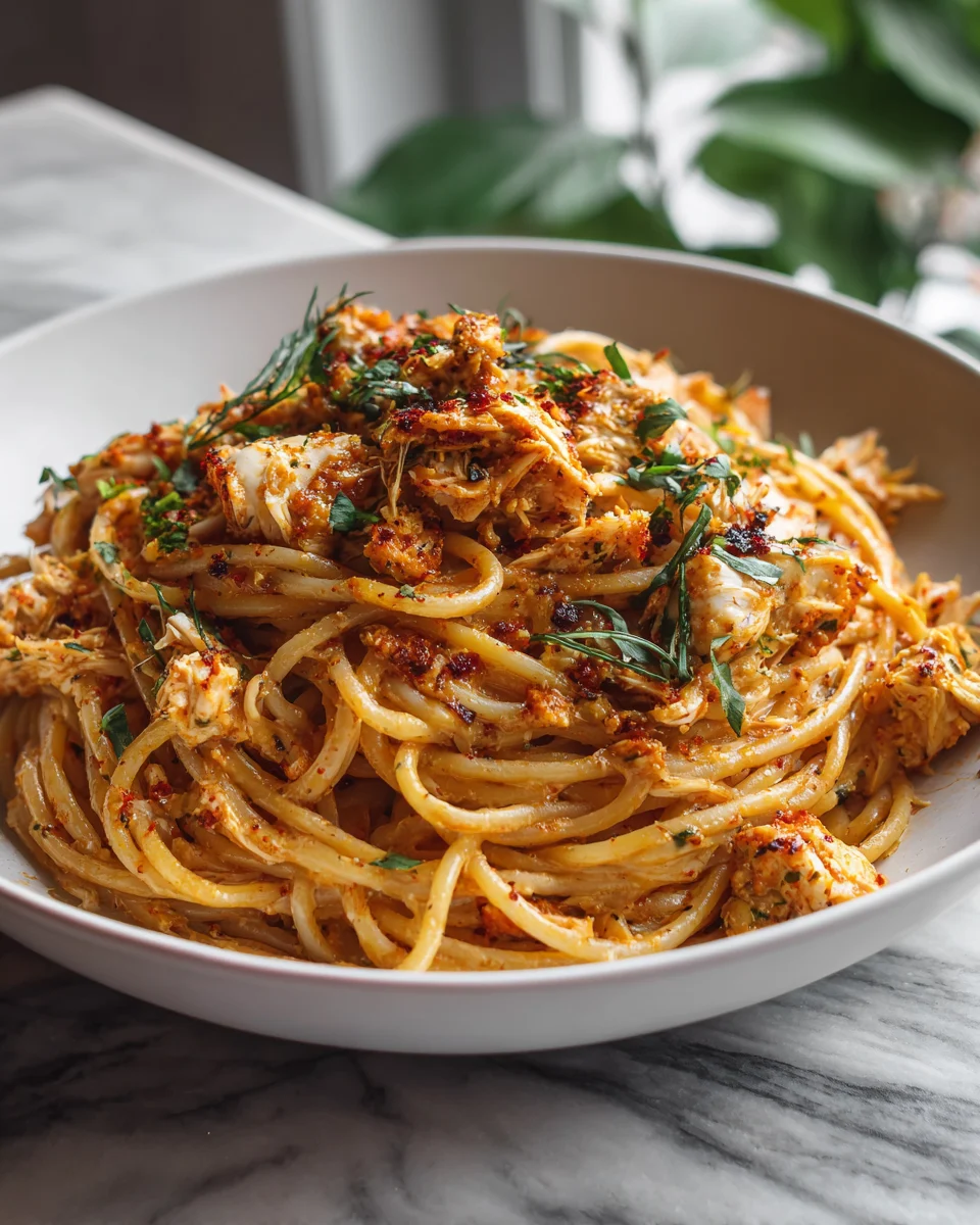Spicy Cajun Crab Pasta