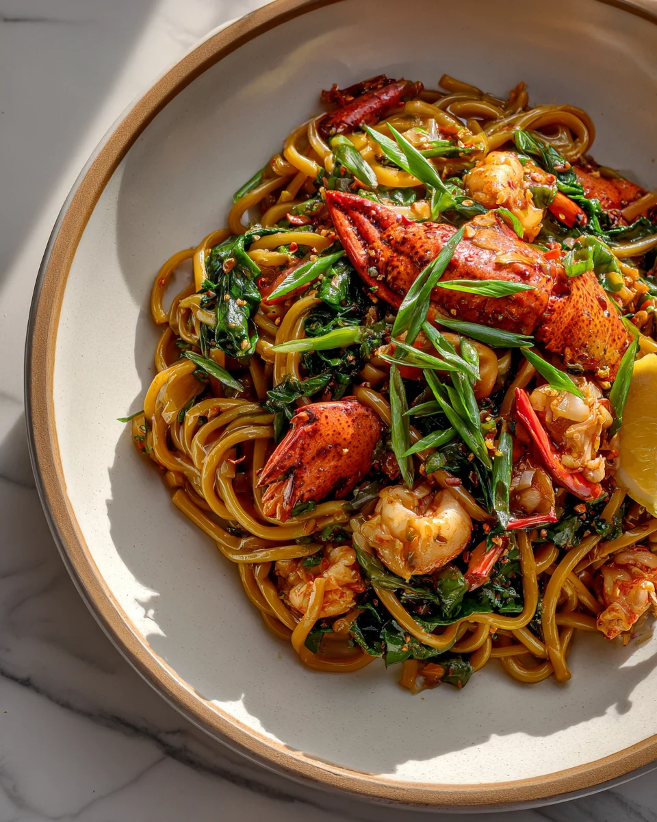 Spicy Lobster Noodle Stir Fry