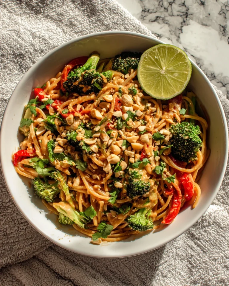 Spicy Peanut Noodle Salad Bowl