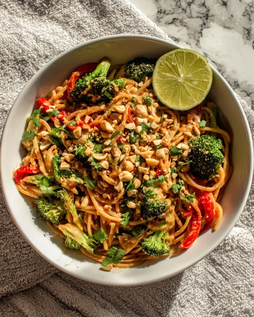 Spicy Peanut Noodle Salad Bowl