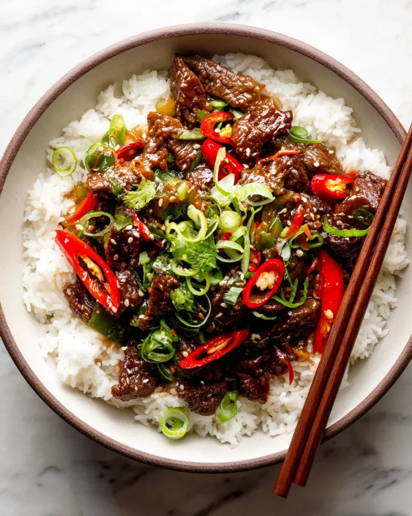 Spicy Szechuan Beef Stir Fry