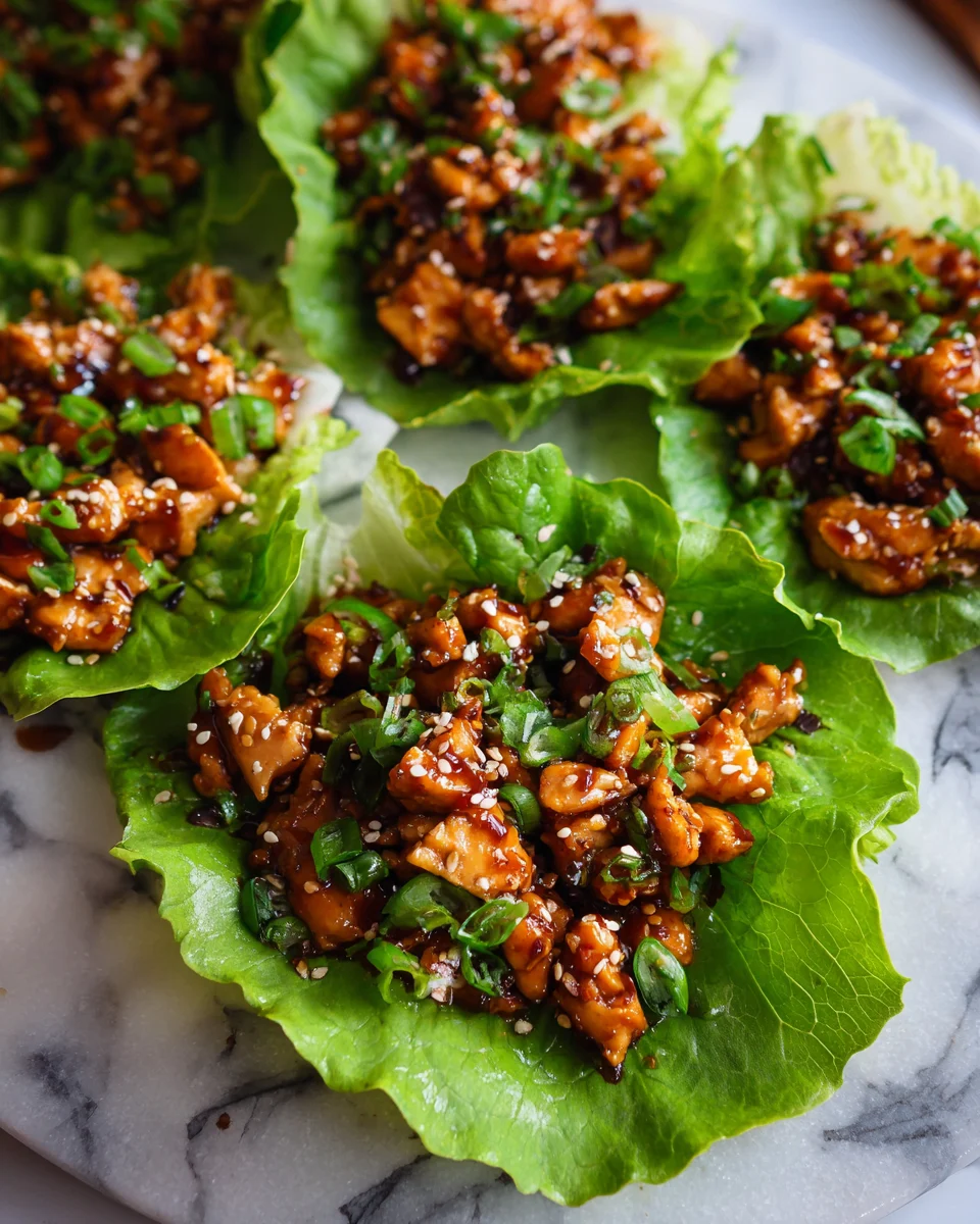 Easy Sticky Teriyaki Chicken Lettuce Wraps - Quick Family Dinner