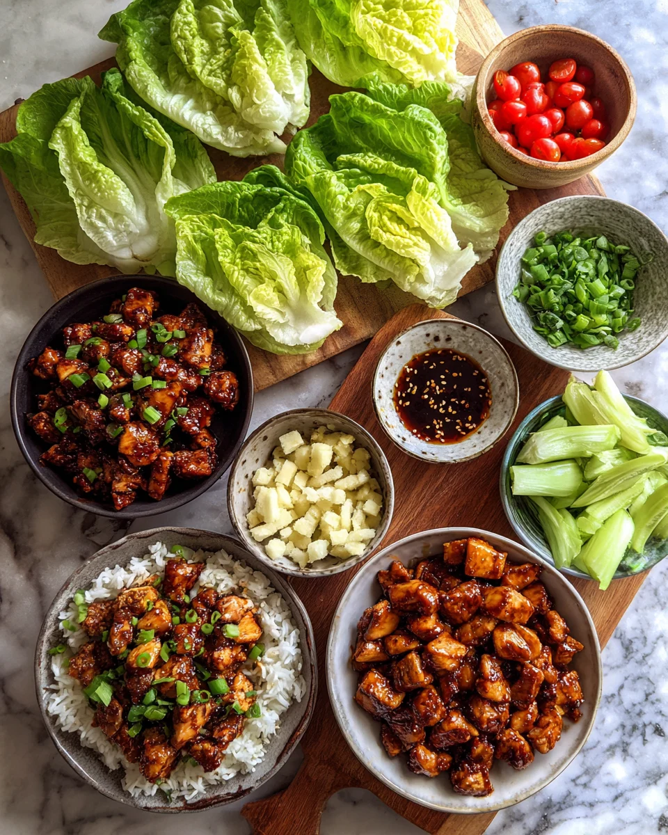Easy Sticky Teriyaki Chicken Lettuce Wraps - Quick Family Dinner