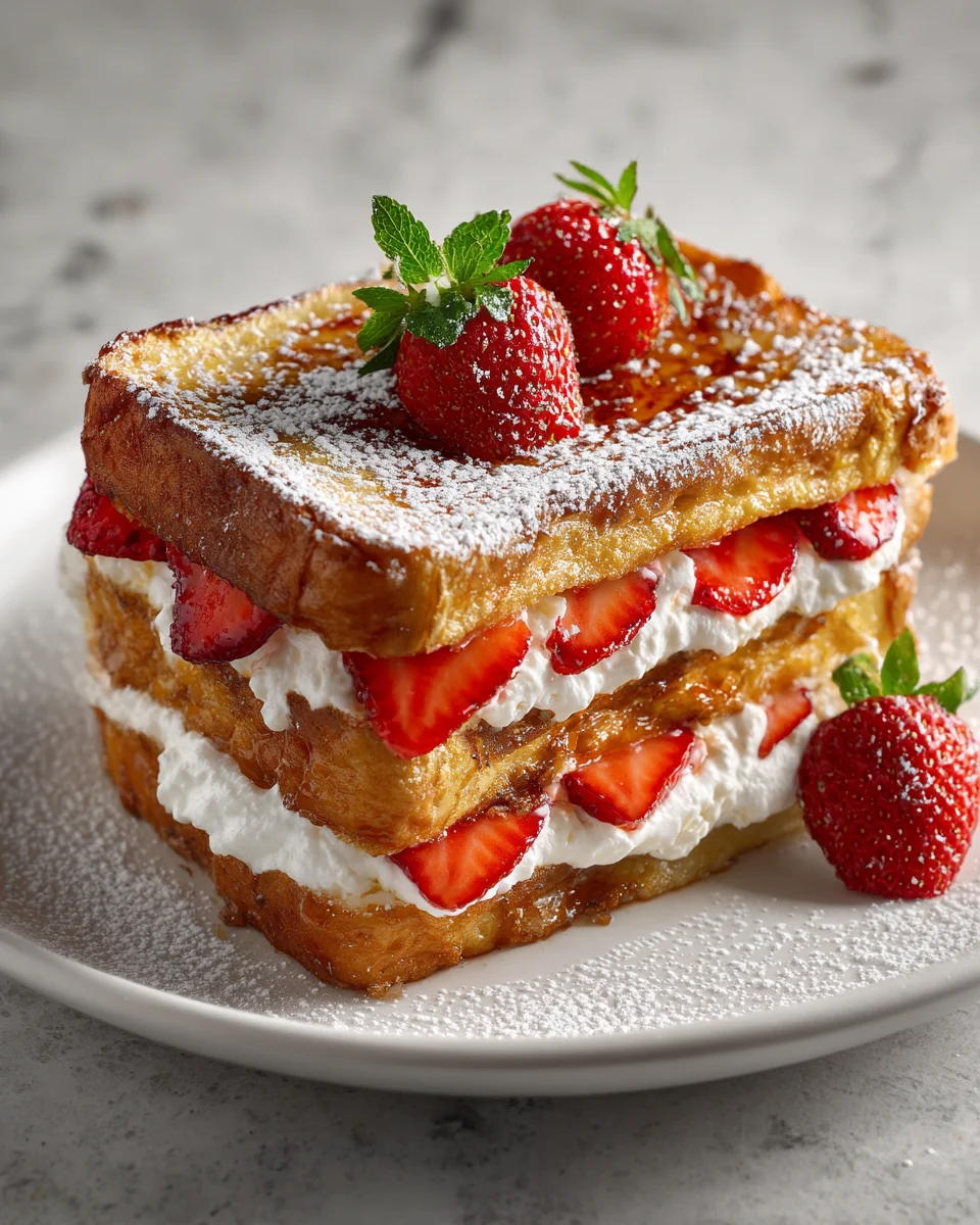 Strawberry Cream Cheese Stuffed French Toast Recipe by Jenny