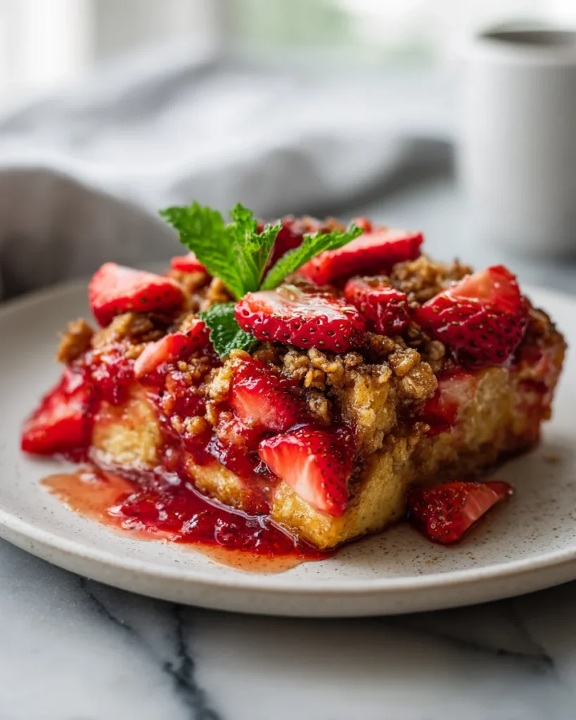 Strawberry Crunch French Toast Bake