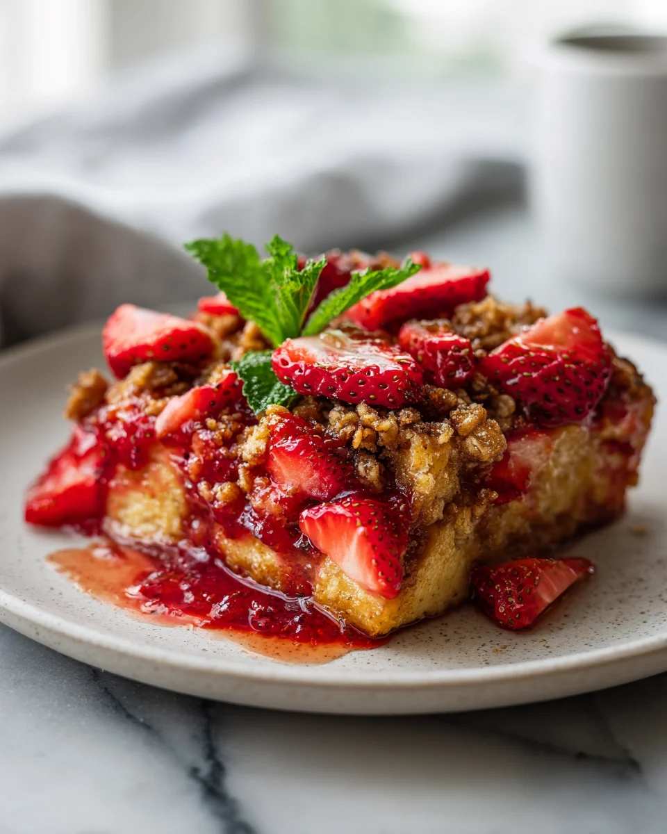Strawberry Crunch French Toast Bake