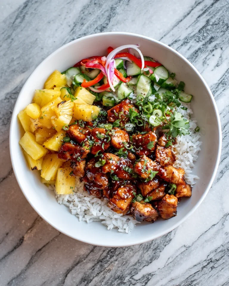 Teriyaki Chicken and Pineapple Rice Bowl