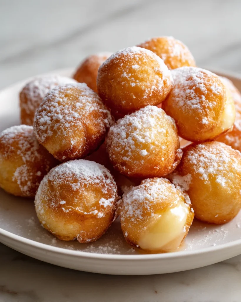Delicious Vanilla Custard Donut Holes