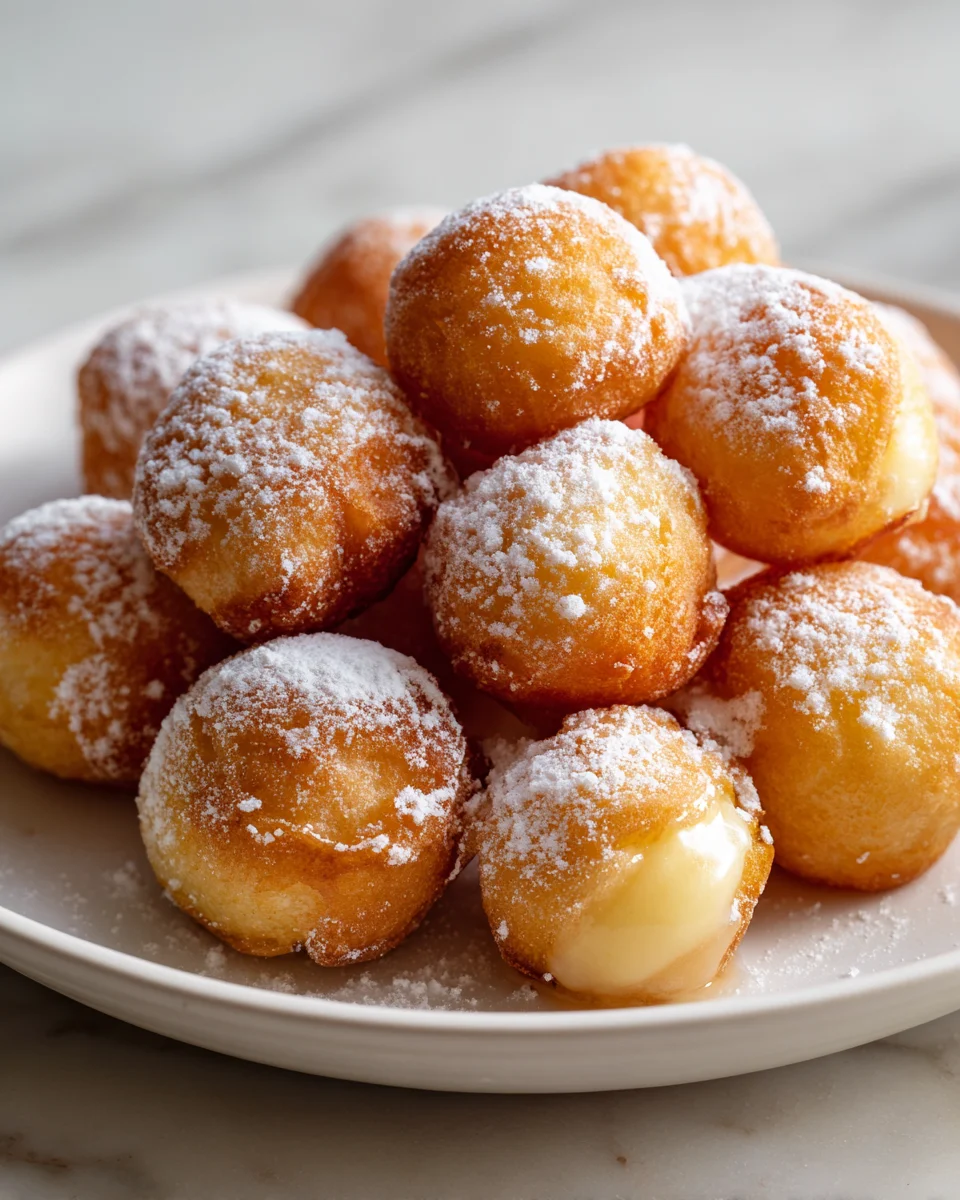 Delicious Vanilla Custard Donut Holes