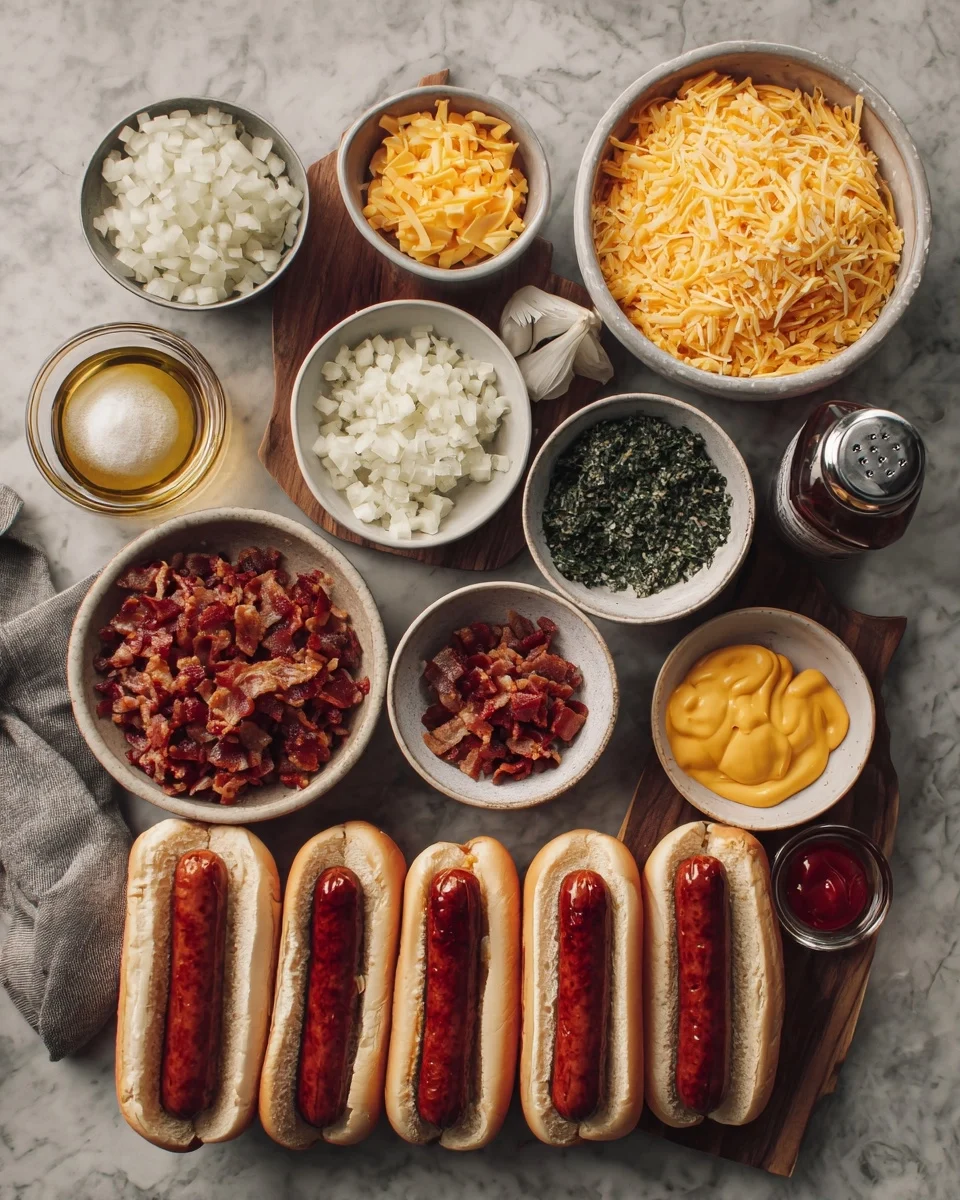All American Bacon Cheeseburger Dogs