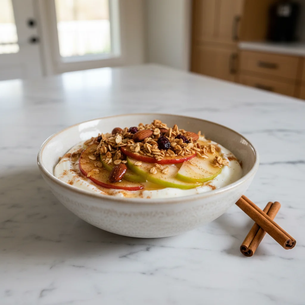 Apple Cinnamon Protein Yogurt Bowl