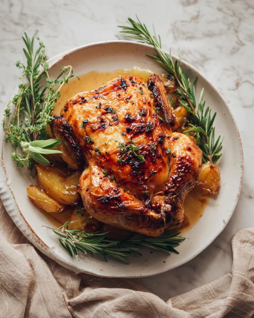 Apricot Glazed Roast Chicken
