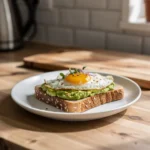 Avocado Egg Toast on Whole Grain Bread