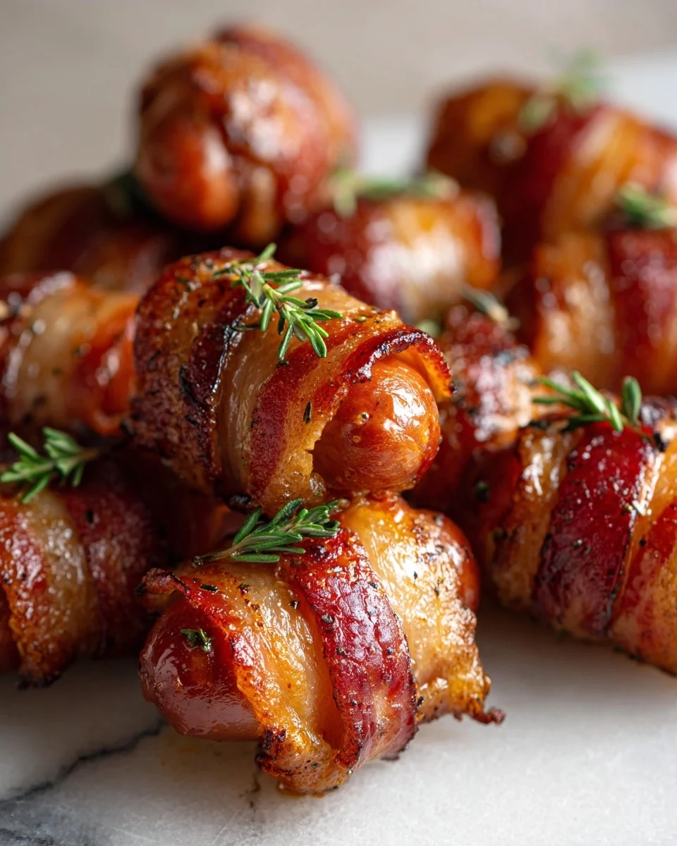 Bacon Wrapped Hot Dog Bites