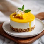 No Bake Mango Coconut Cheesecake