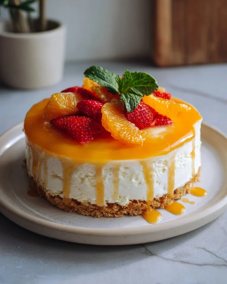 No Bake Orange Creamsicle Cheesecake