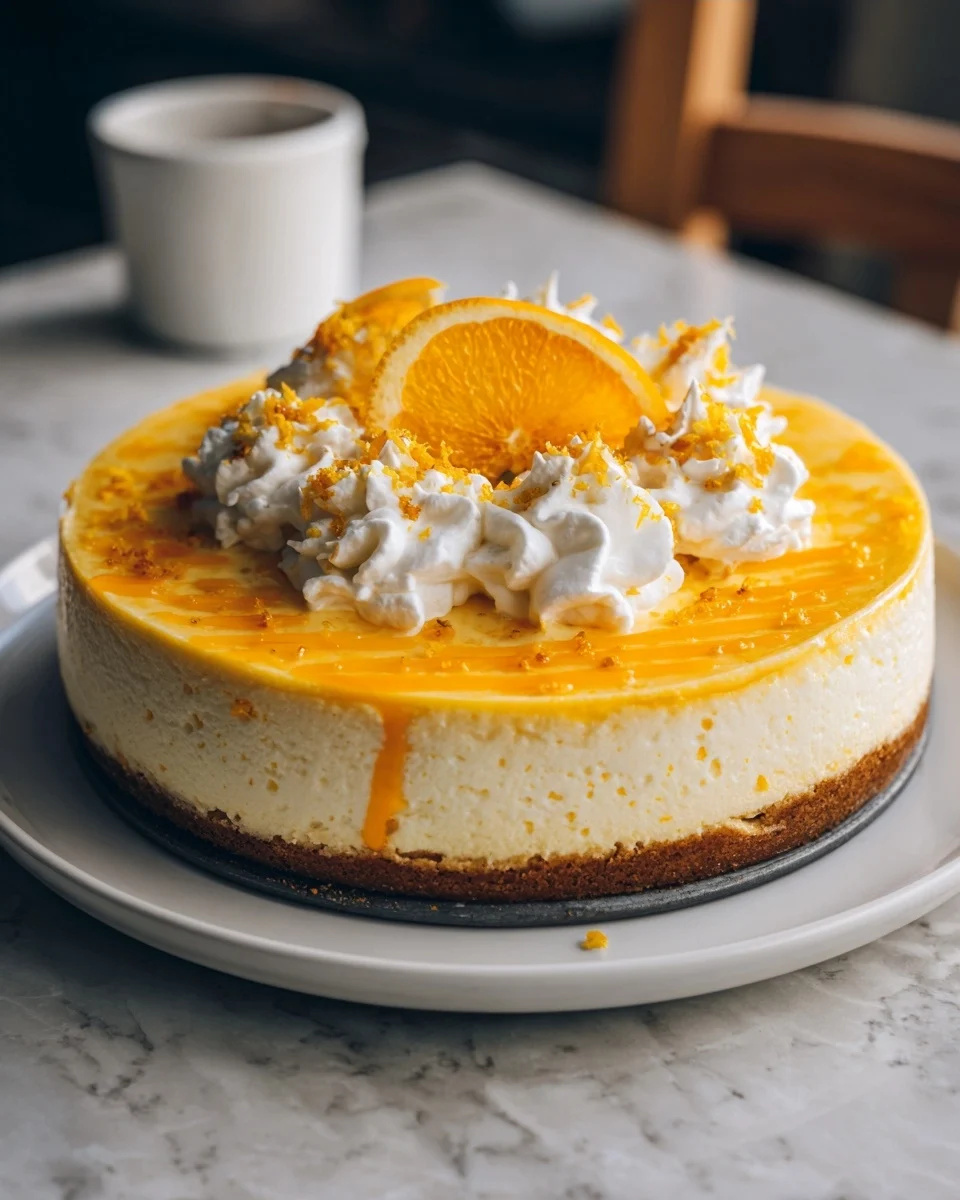 No Bake Orange Creamsicle Cheesecake