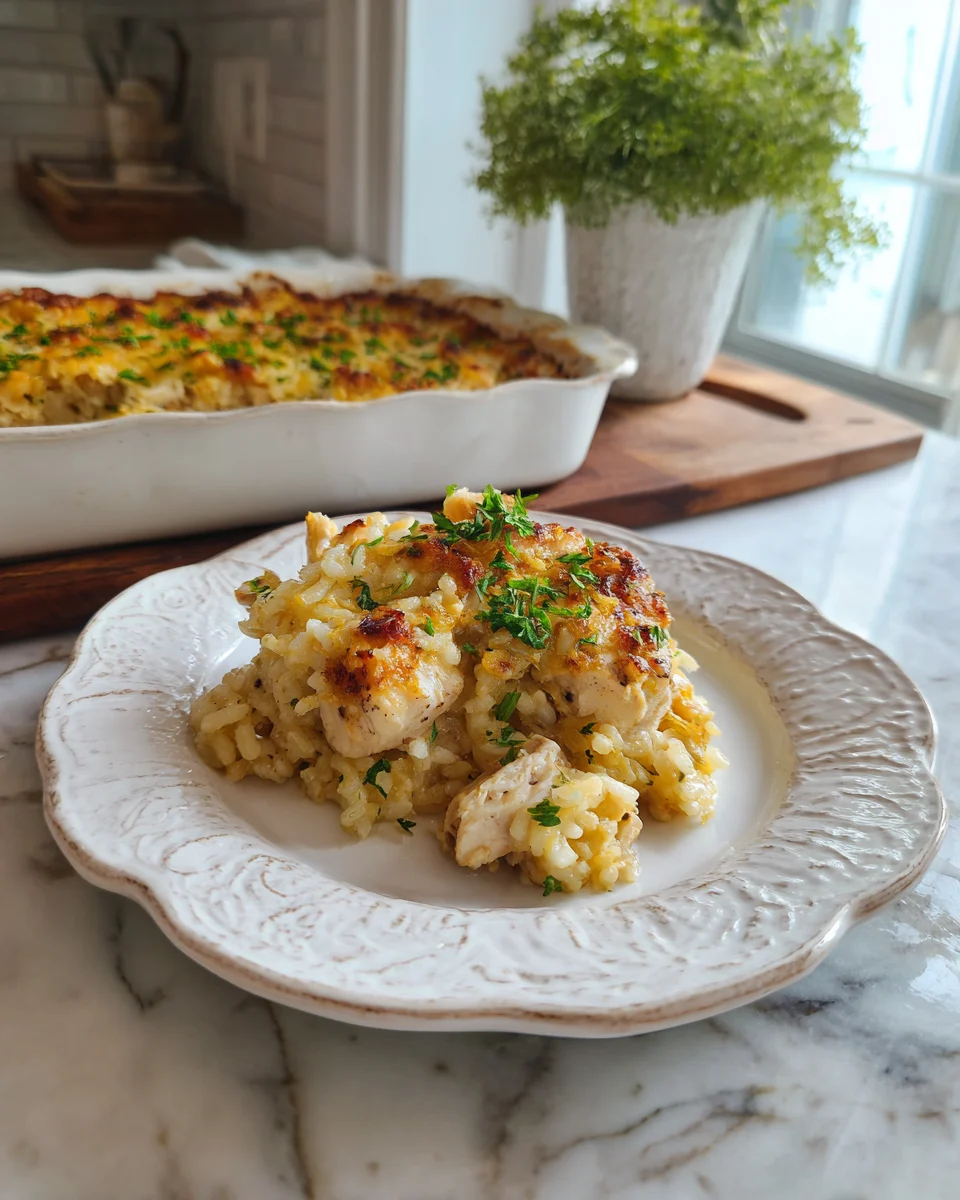 Easy Baked Chicken Rice Casserole