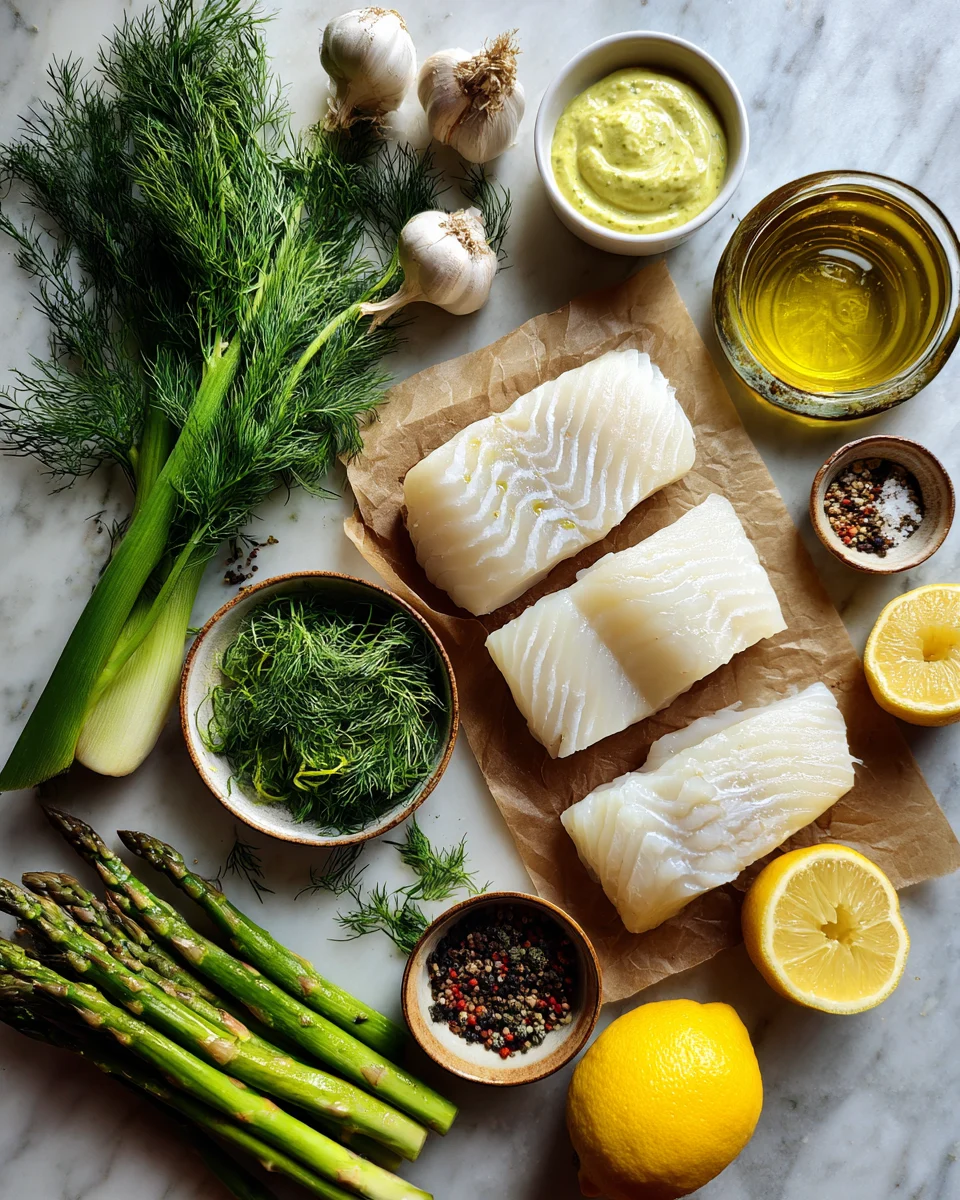 Baked Cod with Lemon-Dill Sauce