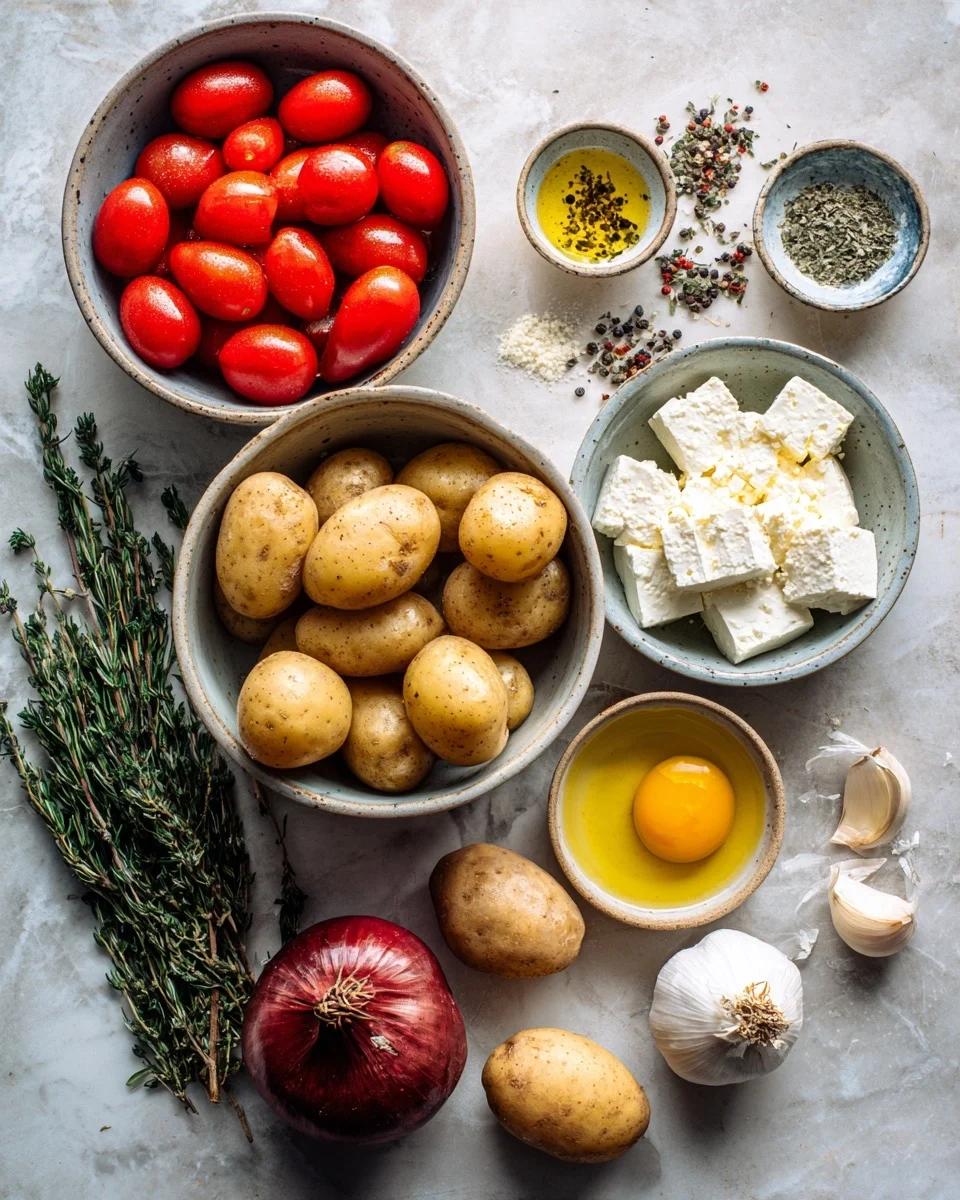 Baked Feta Potatoes