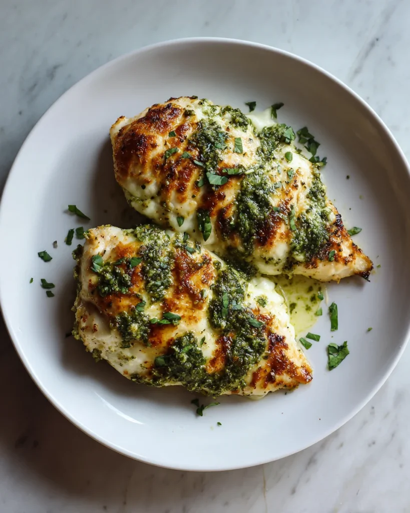Baked Pesto Mozzarella Chicken Breast