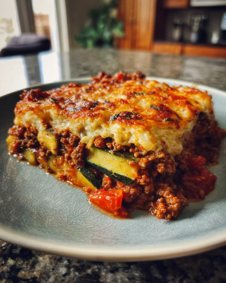 Baked Zucchini And Ground Beef Casserole