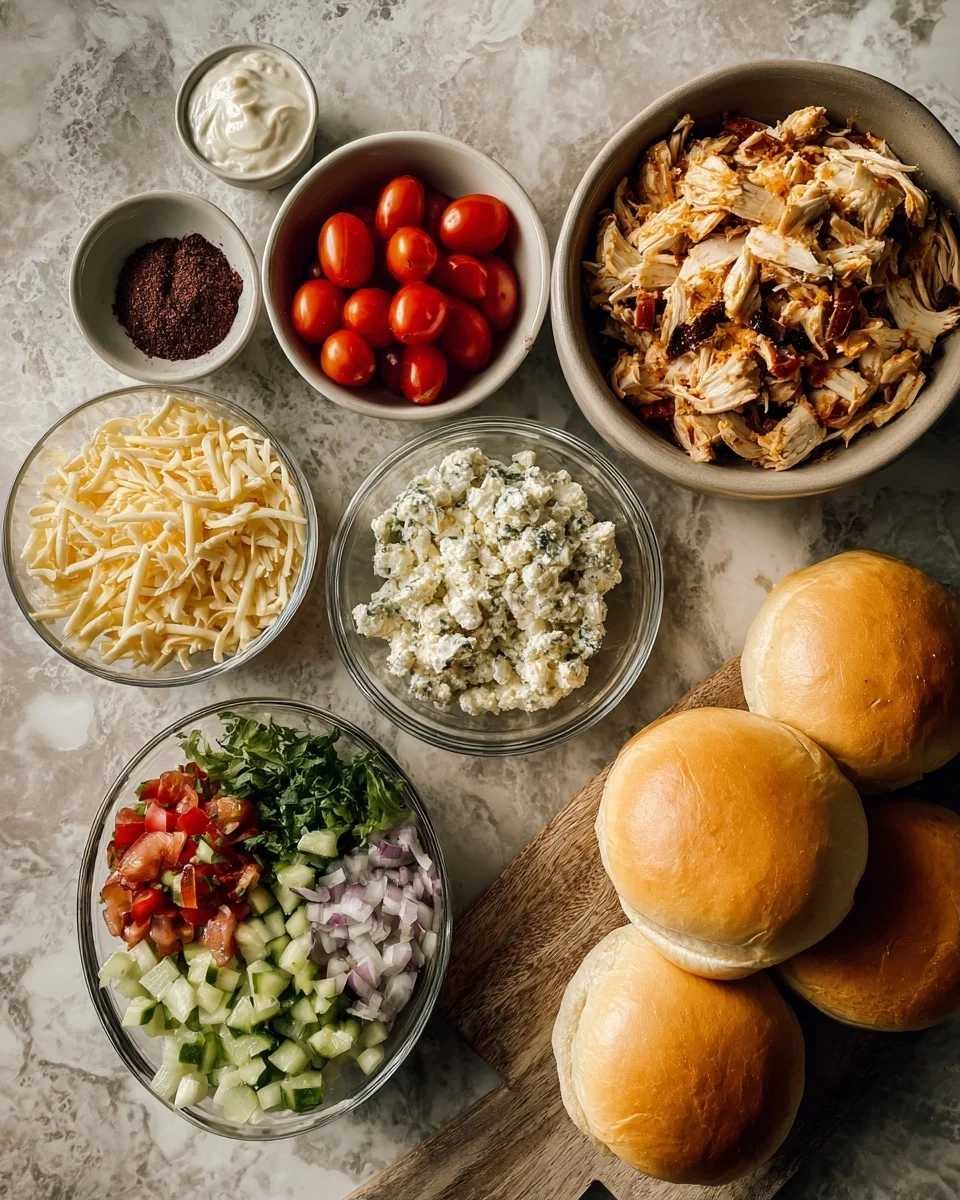 BBQ Ranch Chicken Stuffed Buns