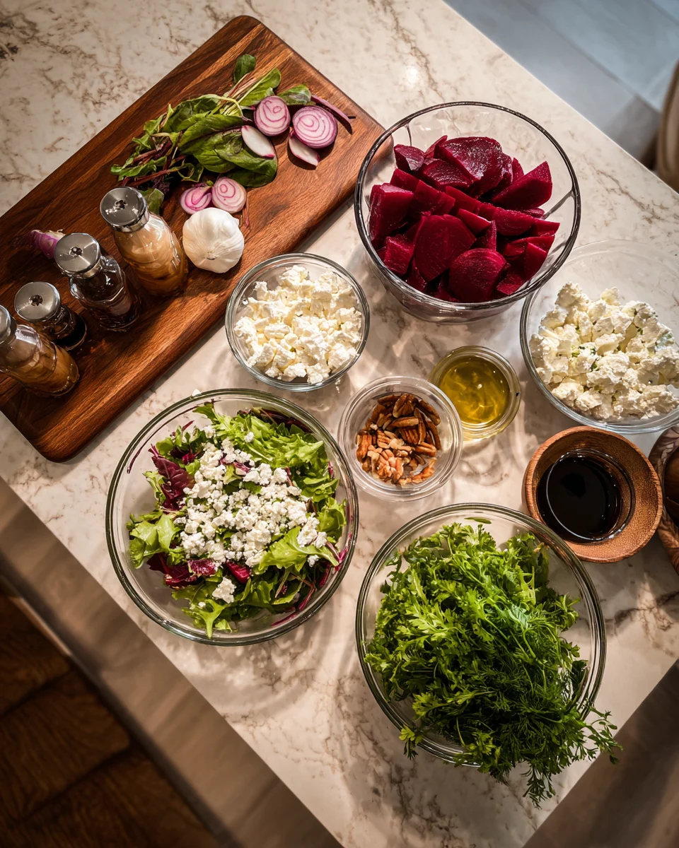 Beet Salad with Goat Cheese and Balsamic