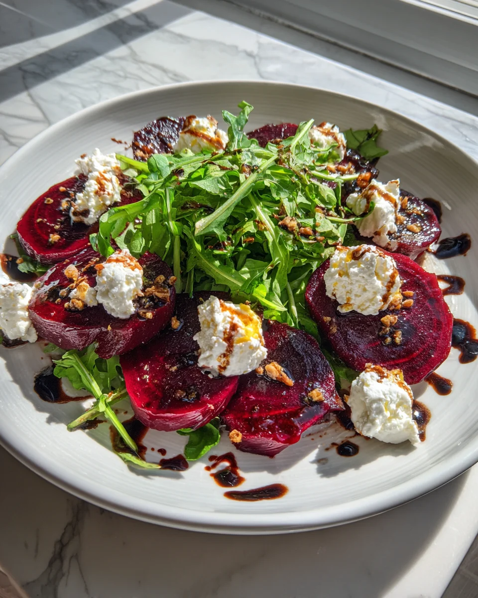 Beet Salad with Goat Cheese and Balsamic