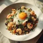 Black Garlic Shrimp Fried Rice