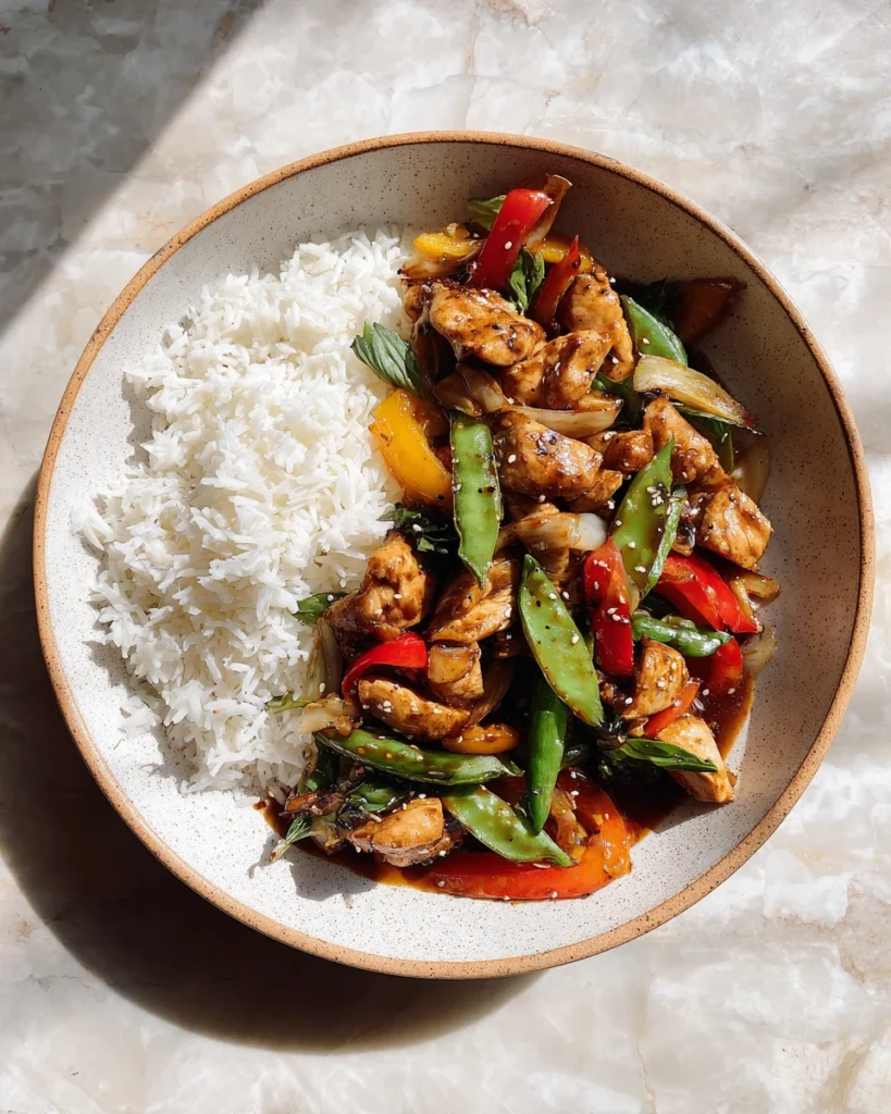 Black Pepper Chicken Stir Fry Bowl