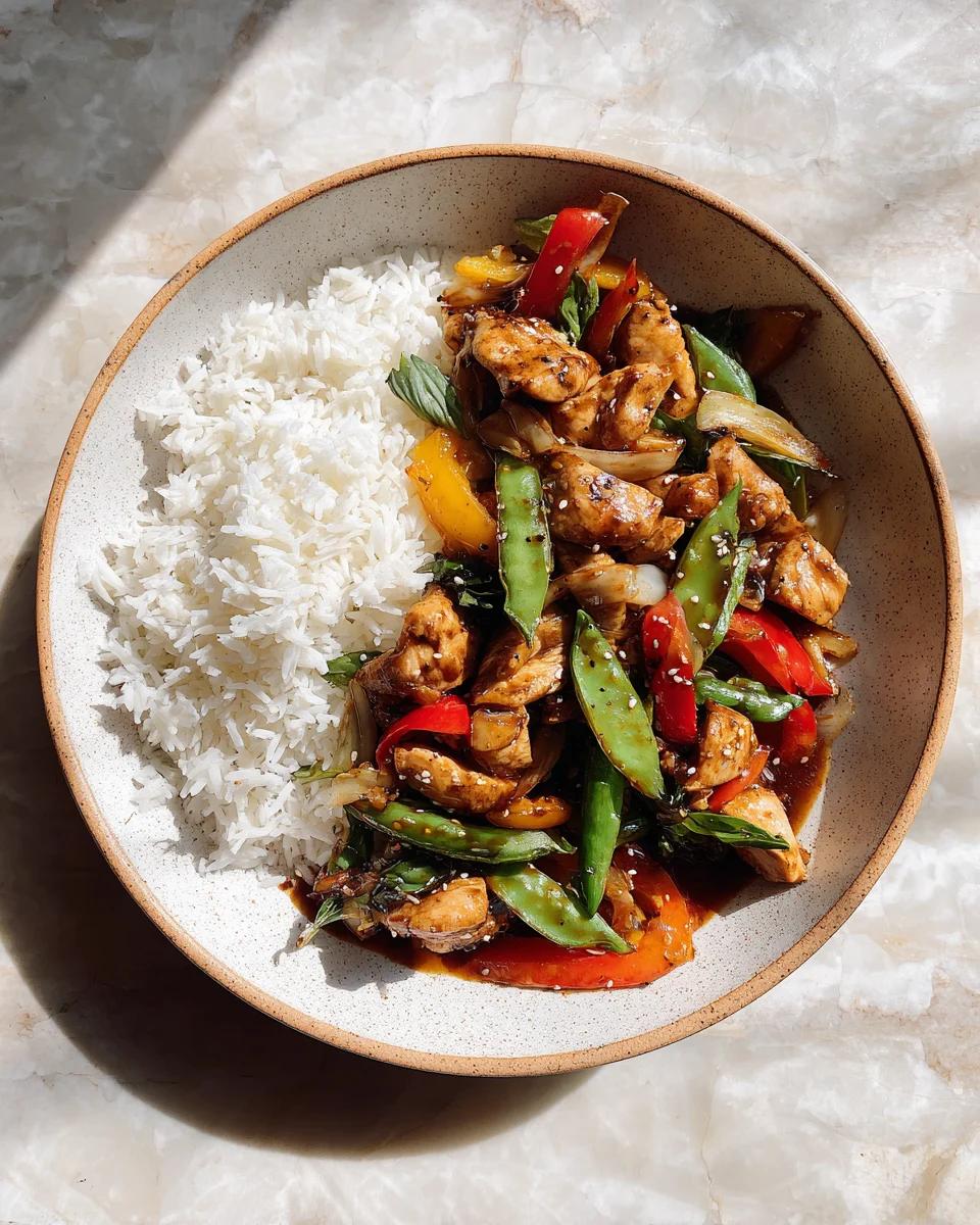 Black Pepper Chicken Stir Fry Bowl