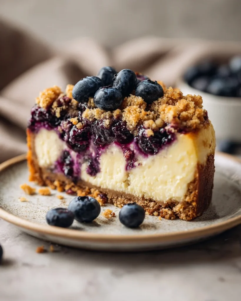 Blueberry Crumble Cheesecake