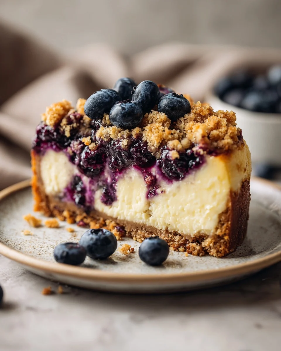 Blueberry Crumble Cheesecake