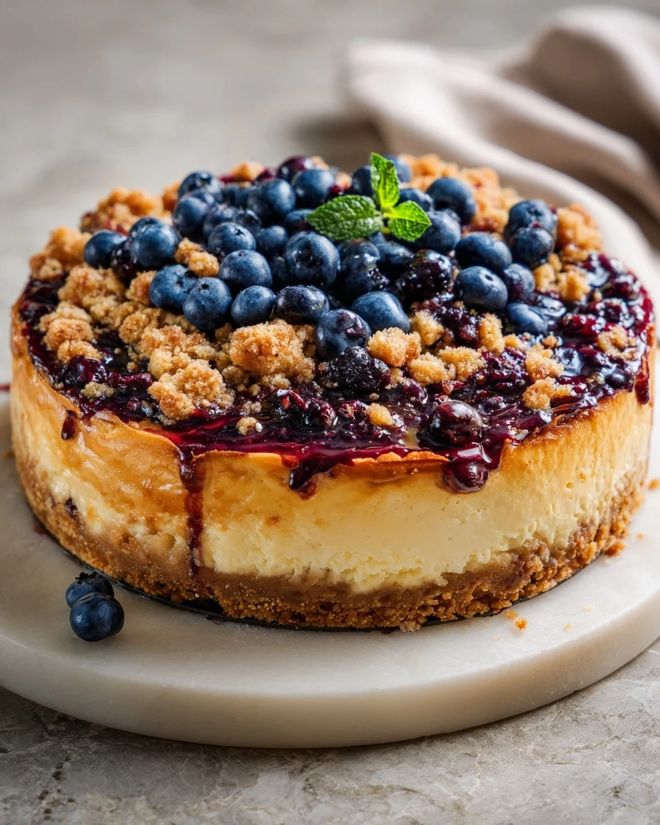 Blueberry Crumble Cheesecake