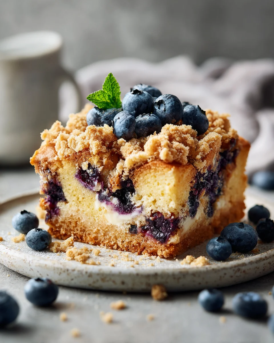 Blueberry Mascarpone Crumb Cake